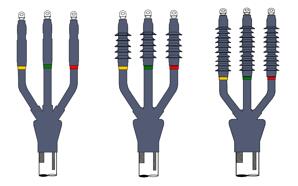 Silicone rubber cold shrinkable indoor termination and outdoor termination