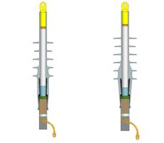 Silicone rubber cold shrinkable indoor termination and outdoor termination